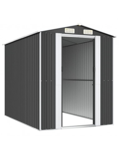 Capanno da Giardino Antracite 192x274x223 cm in Acciaio Zincato