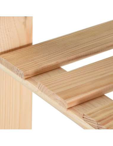 Scaffale a 5 Livelli 80x28,5x170 cm in Legno Massello di Pino