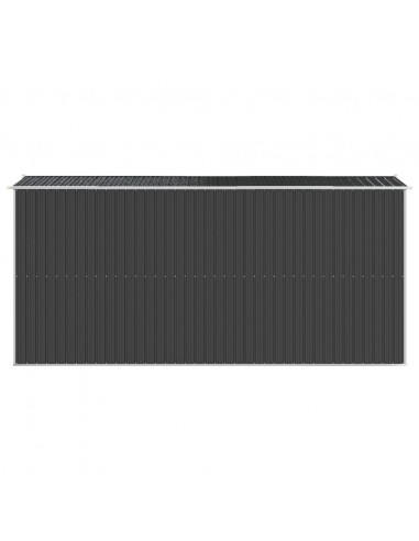 Capanno da Giardino Antracite 192x440x223 cm in Acciaio Zincato