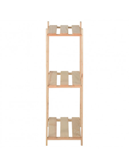 Scaffale a 3 Livelli 60x28,5x90 cm in Legno Massello di Pino