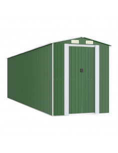Capanno da Giardino Verde 192x689x223 cm Acciaio Zincato 2