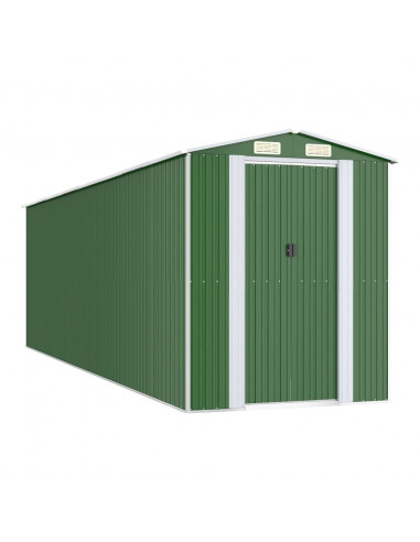 Capanno da Giardino Verde 192x689x223 cm Acciaio Zincato