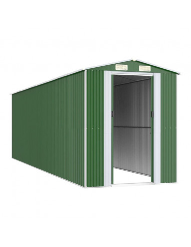 Capanno da Giardino Verde 192x689x223 cm Acciaio Zincato