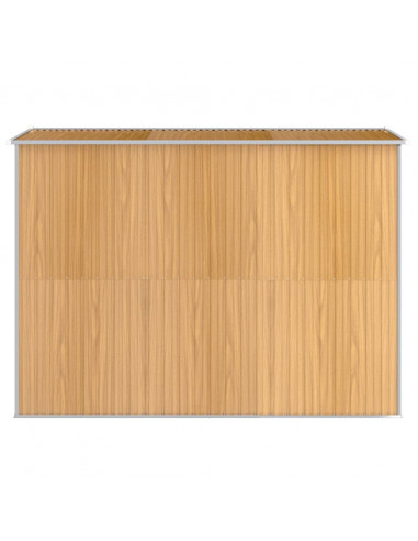 Capanno Giardino Marrone Chiaro 192x274x223 cm Acciaio Zincato