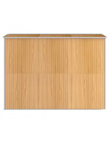 Capanno Giardino Marrone Chiaro 192x274x223 cm Acciaio Zincato