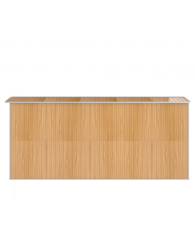 Capanno Giardino Marrone Chiaro 192x440x223 cm Acciaio Zincato