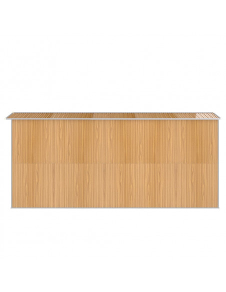 Capanno Giardino Marrone Chiaro 192x440x223 cm Acciaio Zincato