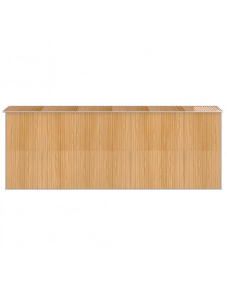 Capanno Giardino Marrone Chiaro 192x523x223 cm Acciaio Zincato