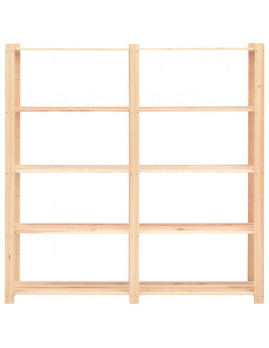 Scaffali a 5 Livelli 5 pz 170x38x170 cm Massello Pino 500kg