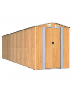 Capanno Giardino Marrone Chiaro 192x772x223 cm Acciaio Zincato 2