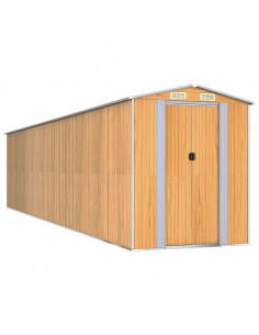 Capanno Giardino Marrone Chiaro 192x855x223 cm Acciaio Zincato 2