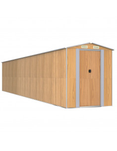 Capanno Giardino Marrone Chiaro 192x1021x223 cm Acciaio Zincato 2