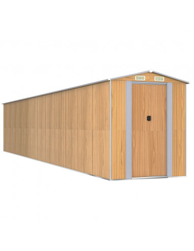 Capanno Giardino Marrone Chiaro 192x1021x223 cm Acciaio Zincato