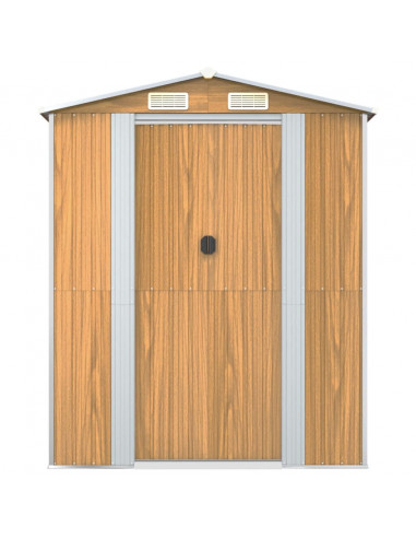 Capanno Giardino Marrone Chiaro 192x1021x223 cm Acciaio Zincato