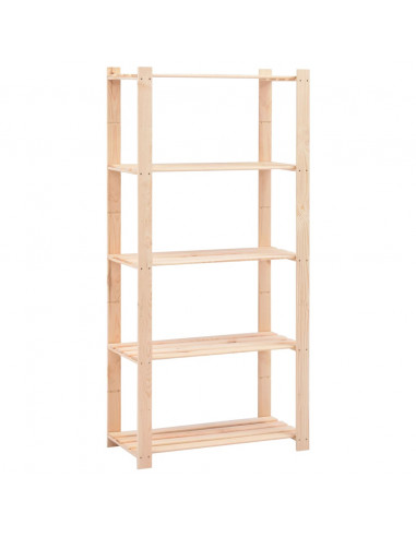 Scaffali a 5 Livelli 5 pz 80x38x170 cm in Massello Pino 250 kg