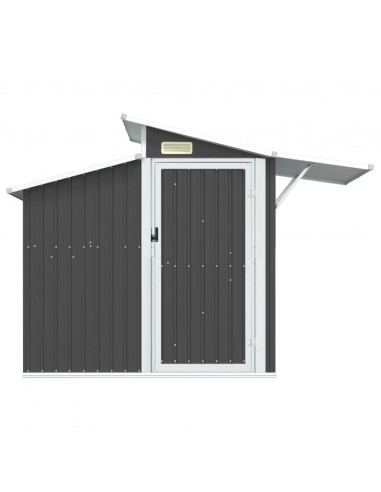 Capanno da Giardino Antracite 270x130x208,5 cm Acciaio Zincato
