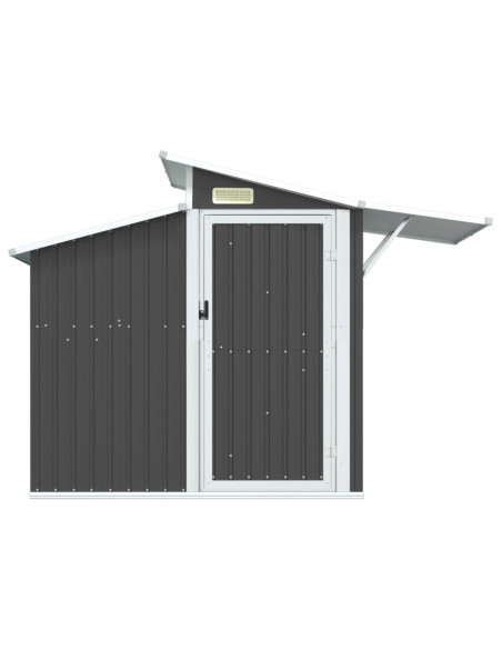 Capanno da Giardino Antracite 270x130x208,5 cm Acciaio Zincato