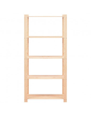 Scaffali a 5 Livelli 5 pz 80x38x170 cm in Massello Pino 250 kg