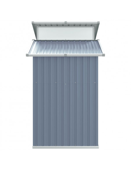 Capanno da Giardino Grigio 270x130x208,5 cm Acciaio Zincato