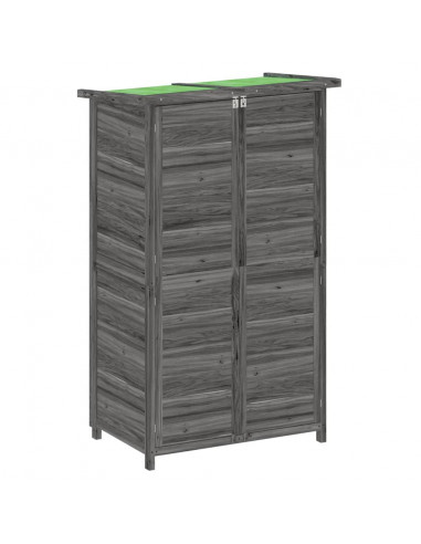 Rimessa da Giardino Grigia 83x57x140 cm Legno Massello di Pino