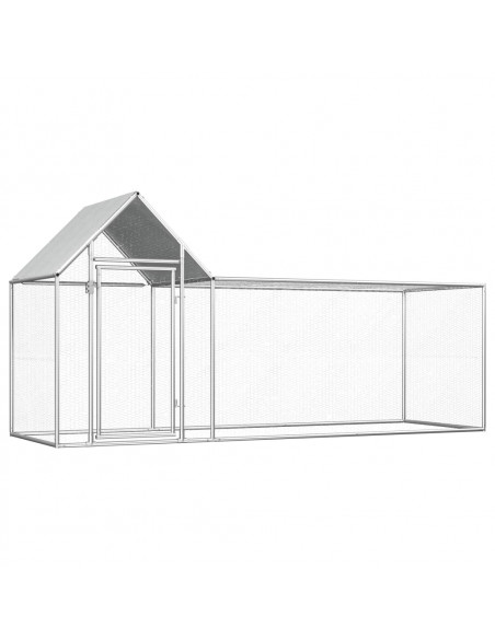 Pollaio 3x1x1,5 m in Acciaio Zincato