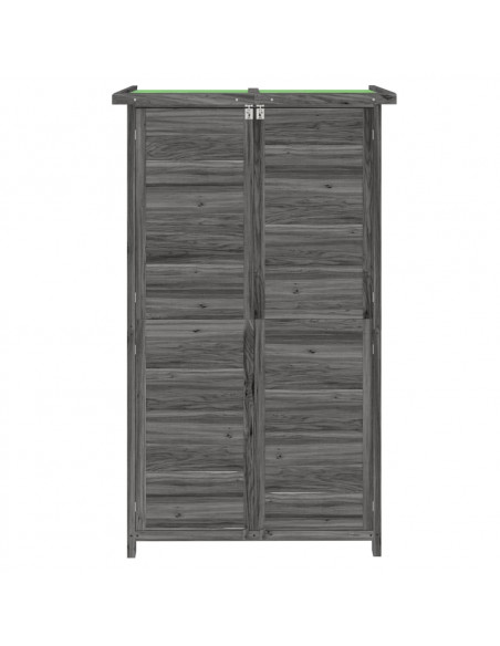 Rimessa da Giardino Grigia 83x57x140 cm Legno Massello di Pino