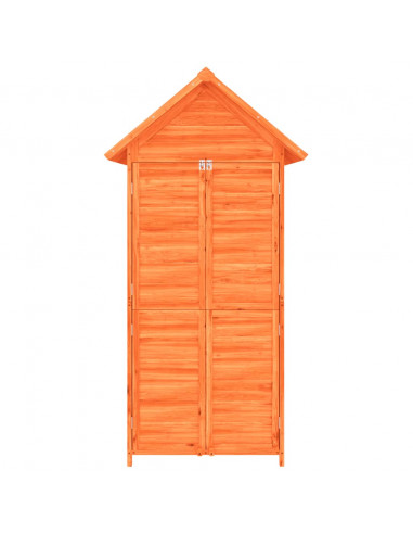 Rimessa da Giardino Marrone 89x52,5x175 cm Legno Massello Pino