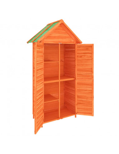 Rimessa da Giardino Marrone 89x52,5x175 cm Legno Massello Pino