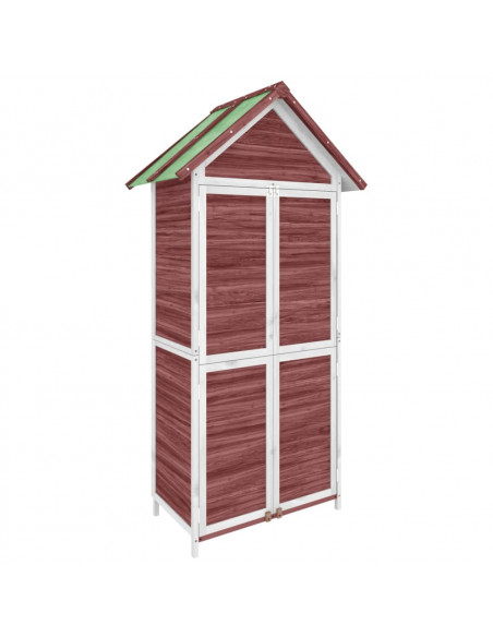 Rimessa da Giardino Moka 89x52,5x175 cm Legno Massello di Pino