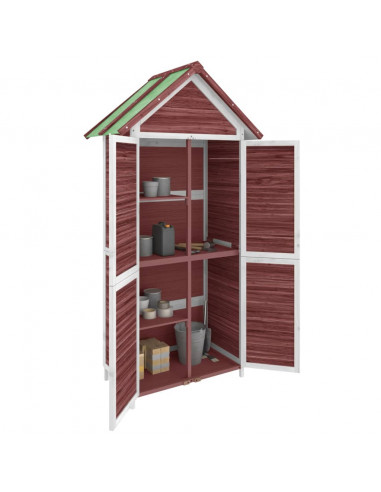 Rimessa da Giardino Moka 89x52,5x175 cm Legno Massello di Pino