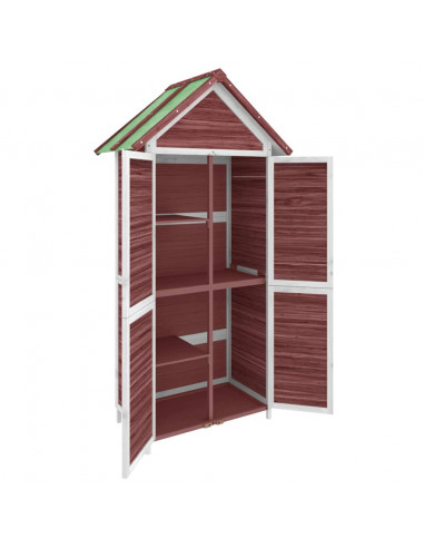 Rimessa da Giardino Moka 89x52,5x175 cm Legno Massello di Pino
