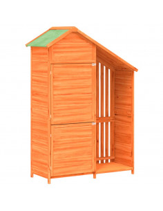 Rimessa da Giardino Marrone 120x53,5x170 cm Legno Massello Pino 2