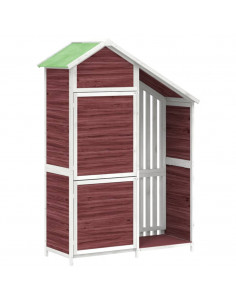 Rimessa da Giardino Moka 120x53,5x170 cm Legno Massello di Pino 2