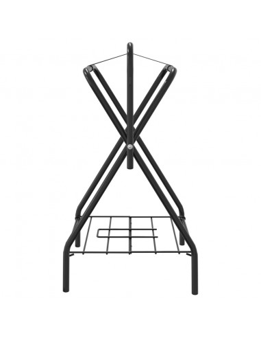 Portasella Pieghevole Autoportante Nero in Ferro