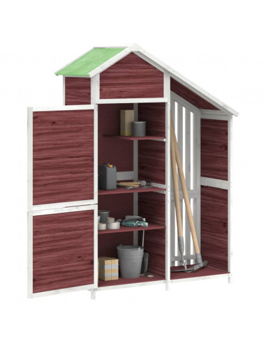 Rimessa da Giardino Moka 120x53,5x170 cm Legno Massello di Pino