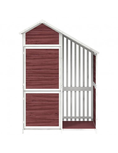 Rimessa da Giardino Moka 120x53,5x170 cm Legno Massello di Pino