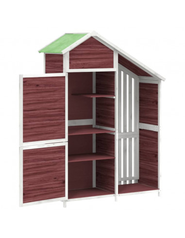 Rimessa da Giardino Moka 120x53,5x170 cm Legno Massello di Pino