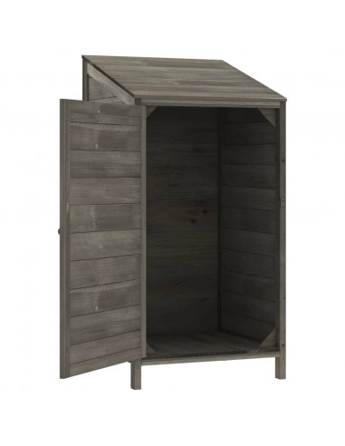 Capanno da Giardino Antracite 55x52x112 cm Legno Massello Abete