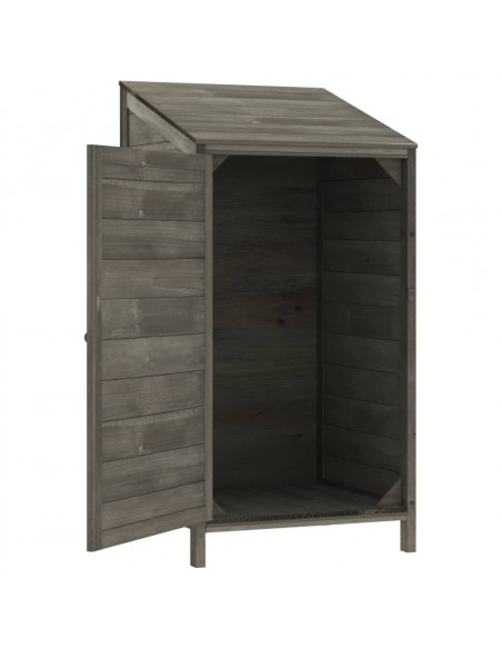 Capanno da Giardino Antracite 55x52x112 cm Legno Massello Abete