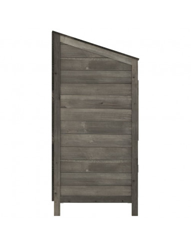 Capanno da Giardino Antracite 55x52x112 cm Legno Massello Abete