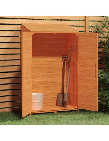 Capanno da Giardino Marrone 102x52x174,5cm Legno Massello Abete