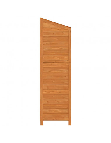 Capanno da Giardino Marrone 102x52x174,5cm Legno Massello Abete