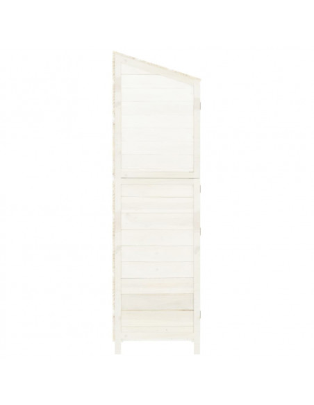 Capanno da Giardino Bianco 102x52x174,5 cm Legno Massello Abete
