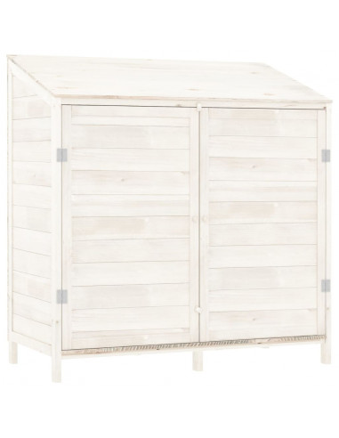 Capanno da Giardino Bianco 102x52x112cm Legno Massello di Abete