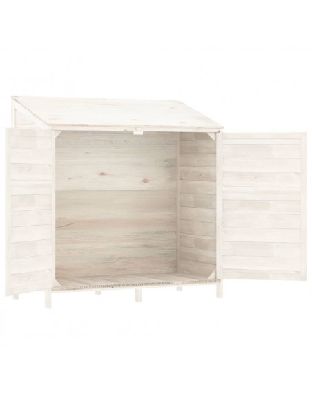 Capanno da Giardino Bianco 102x52x112cm Legno Massello di Abete