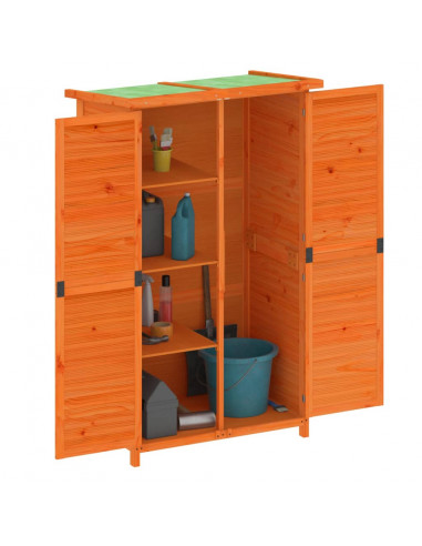 Rimessa da Giardino Marrone 83x57x140 cm Legno Massello di Pino