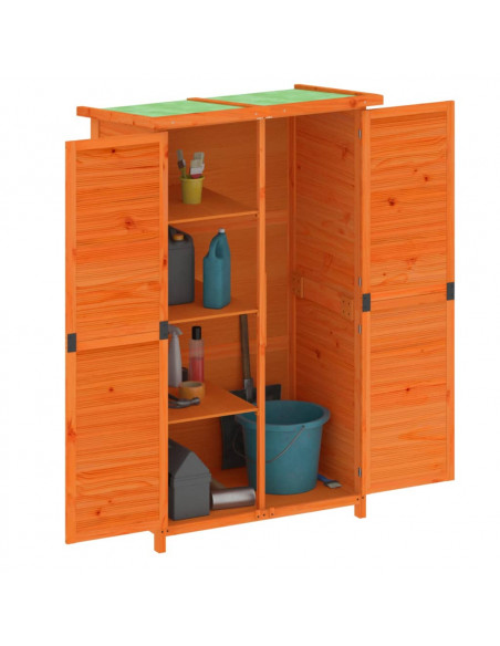 Rimessa da Giardino Marrone 83x57x140 cm Legno Massello di Pino