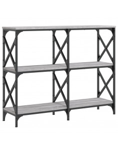 Tavolo Consolle Grigio Sonoma 100x28x80,5 cm Legno Multistrato 2