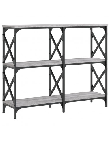 Tavolo Consolle Grigio Sonoma 100x28x80,5 cm Legno Multistrato