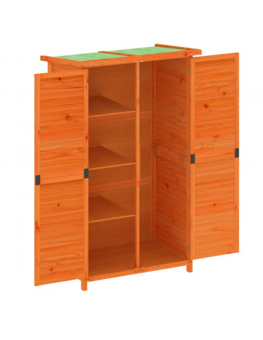 Rimessa da Giardino Marrone 83x57x140 cm Legno Massello di Pino